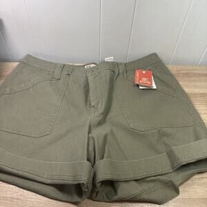 Vintage Faded Glory Green Denim Shorts 100% Cotton Size 18 With Tags LL